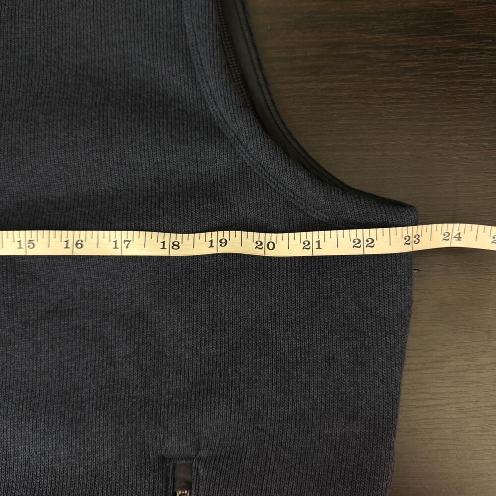 Rhone Fleece Vest Men XL Athletic Performance Full Zip Warm Layer Navy Blue NEW - Picture 8 of 10